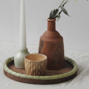 سینی چوبی حصیری