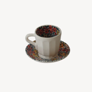 فنجان و نعلبکی طرح گل