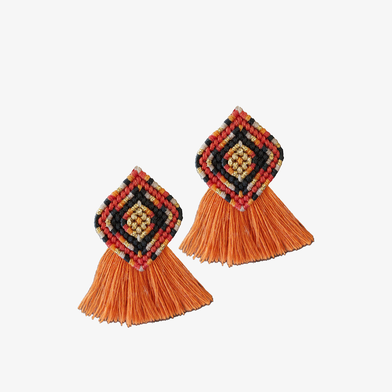 گ-گلیم-نارنجی گوشواره گلیم نارنجی - Image 1