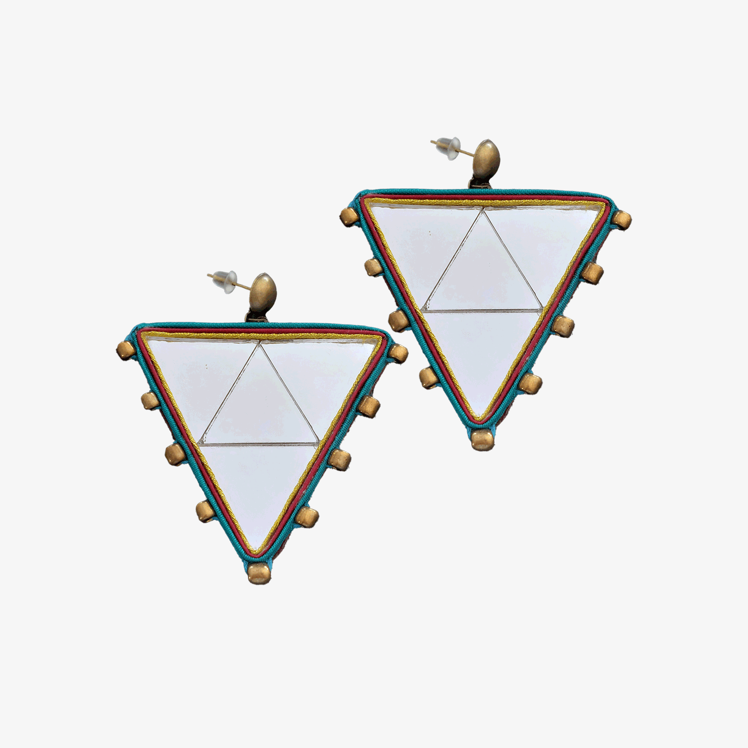 گوشواره2 گوشواره مثلث ساده - Image 1