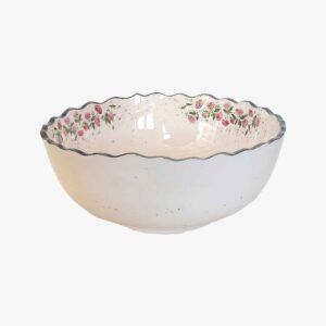 کاسه سرامیکی دست ساز گل سرخی