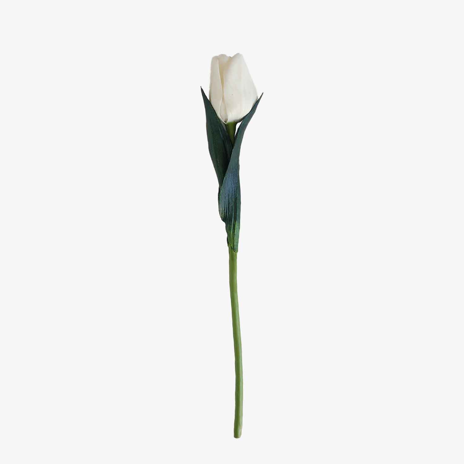 لاله-سفید گل مصنوعی شاخه ای لاله