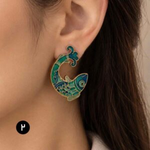 خرید گوشواره برنجی میناکاری با بهترین قیمت گوشواره برنج ایرانی دست ساز صنایع دستی